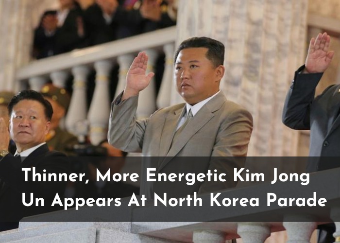 Thinner, More Energetic Kim Jong Un Appears At North Korea Parade